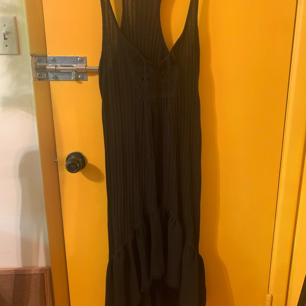Denim & Supply Ralph Lauren Cotton Blend Racerback Hi Lo Summer Dress Black S